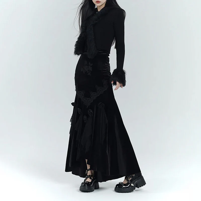 Gothic Velvet Skirt - Image 3