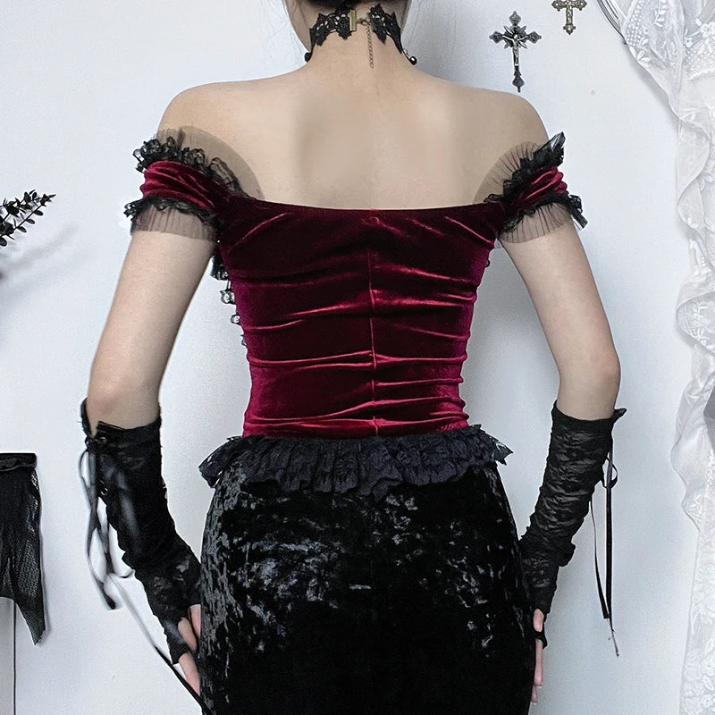 Gothic Velvet Top - Image 3