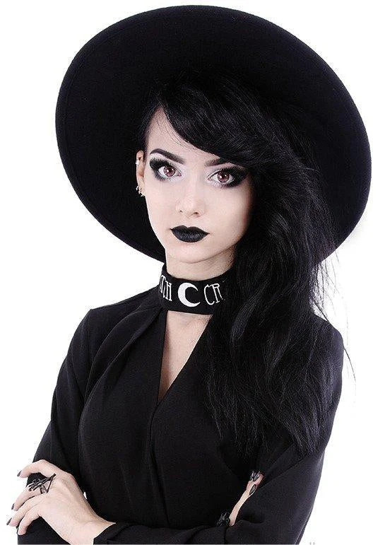 Gothic Wide Brim Witch Hat - Image 7