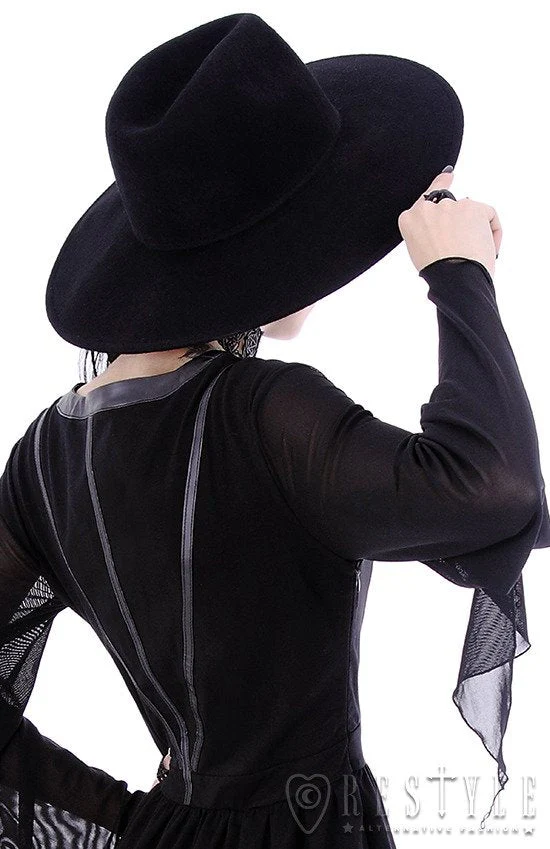Gothic Wide Brim Witch Hat - Image 5