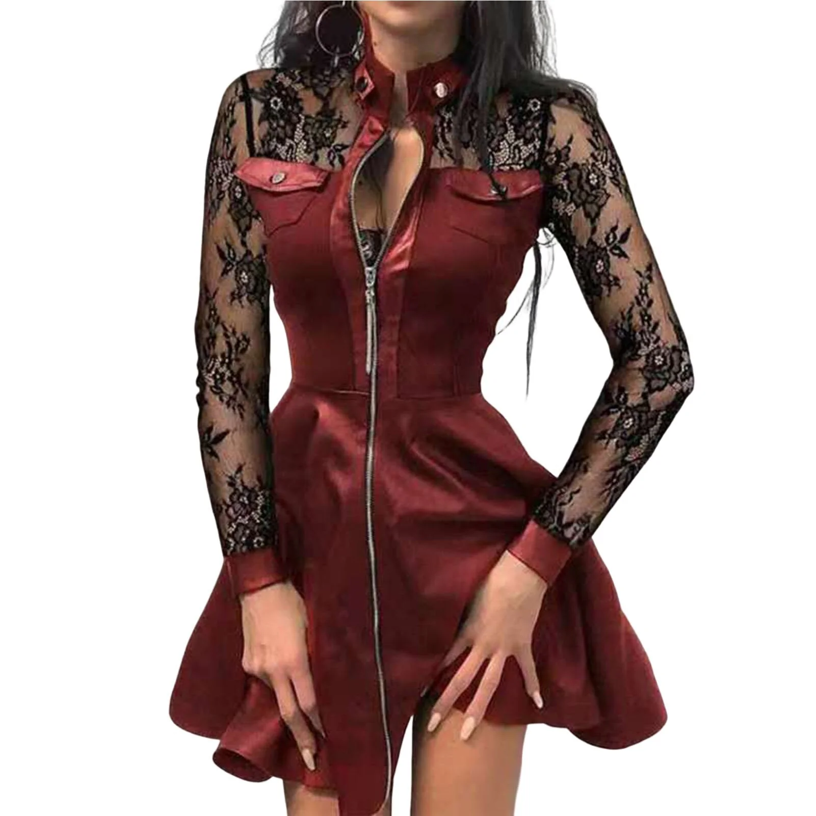 Gothic Zipper Dress - Image 4