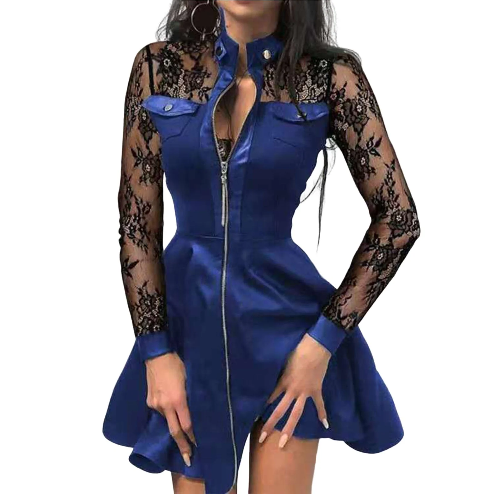 Gothic Zipper Dress - Image 3