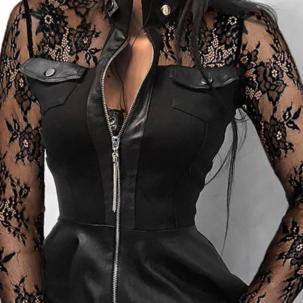 Gothic Zipper Dress - Image 9