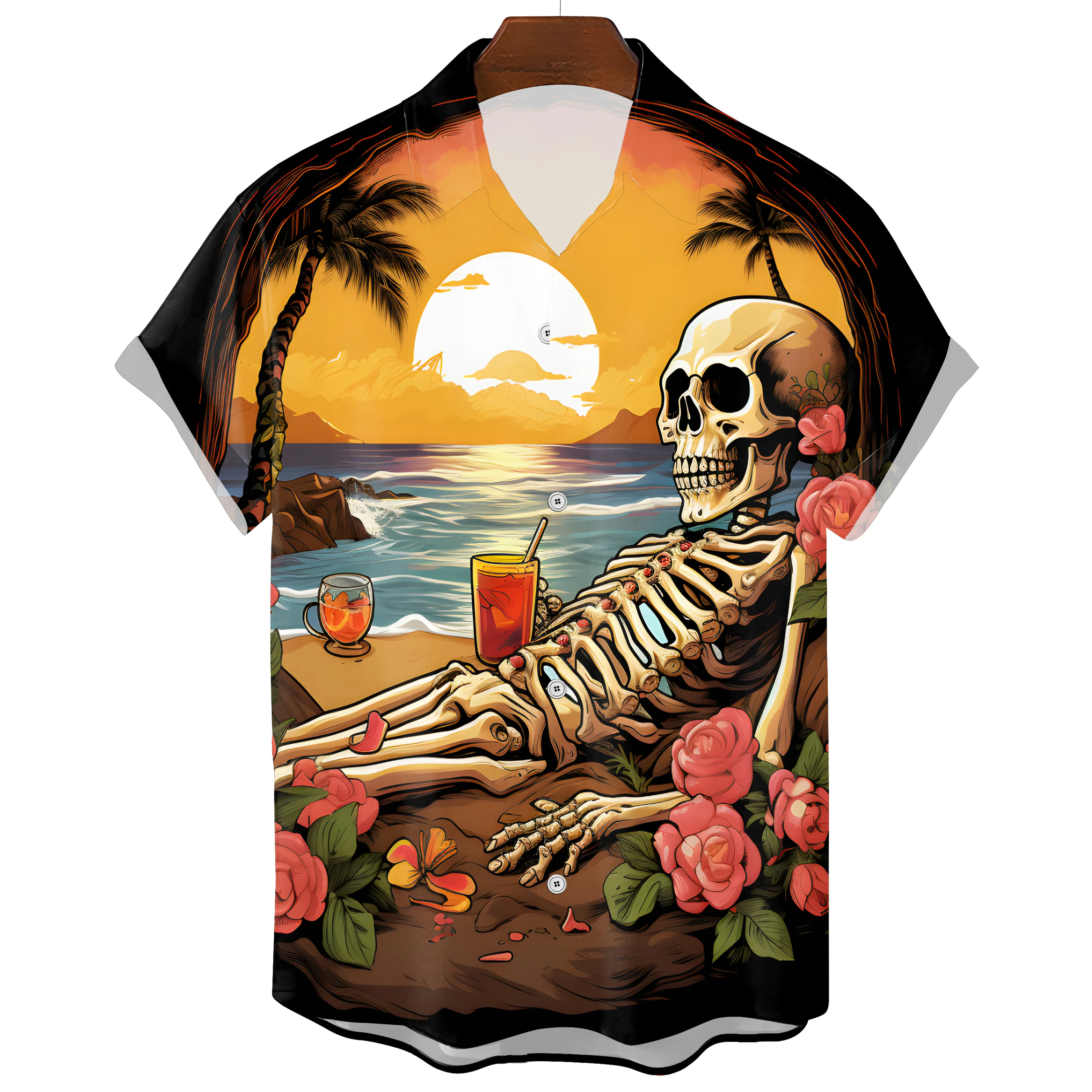 Hawaiian Skull T-Shirt - Image 2