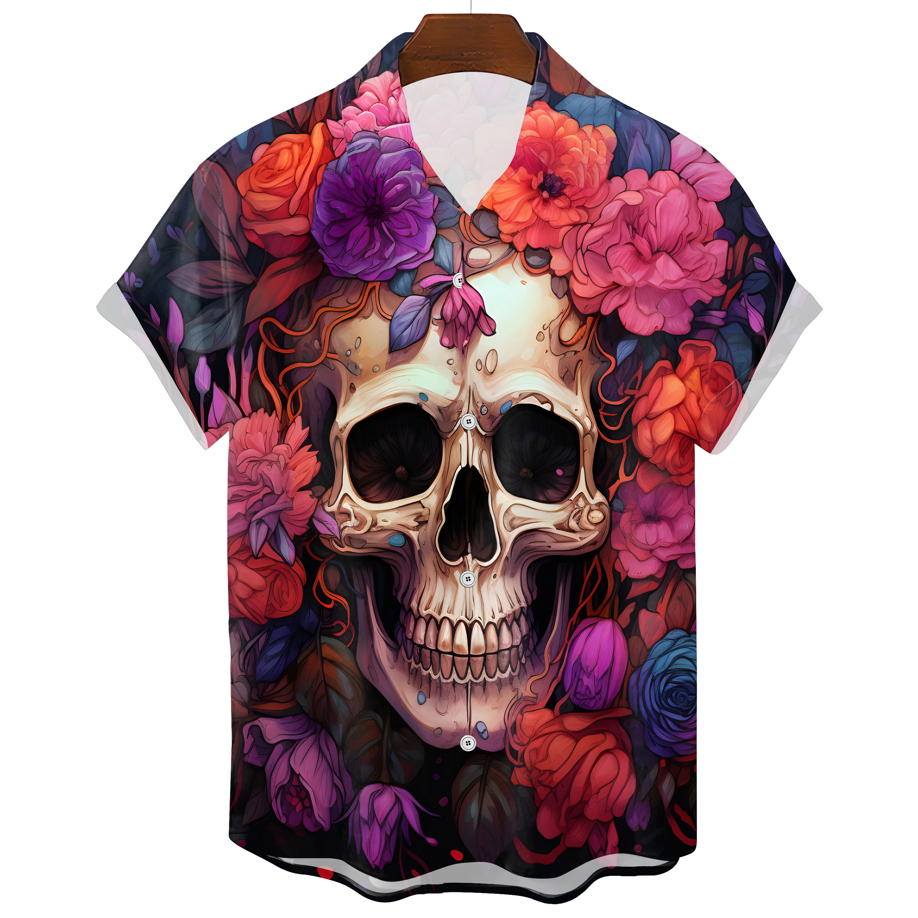 Hawaiian Skull T-Shirt - Image 4