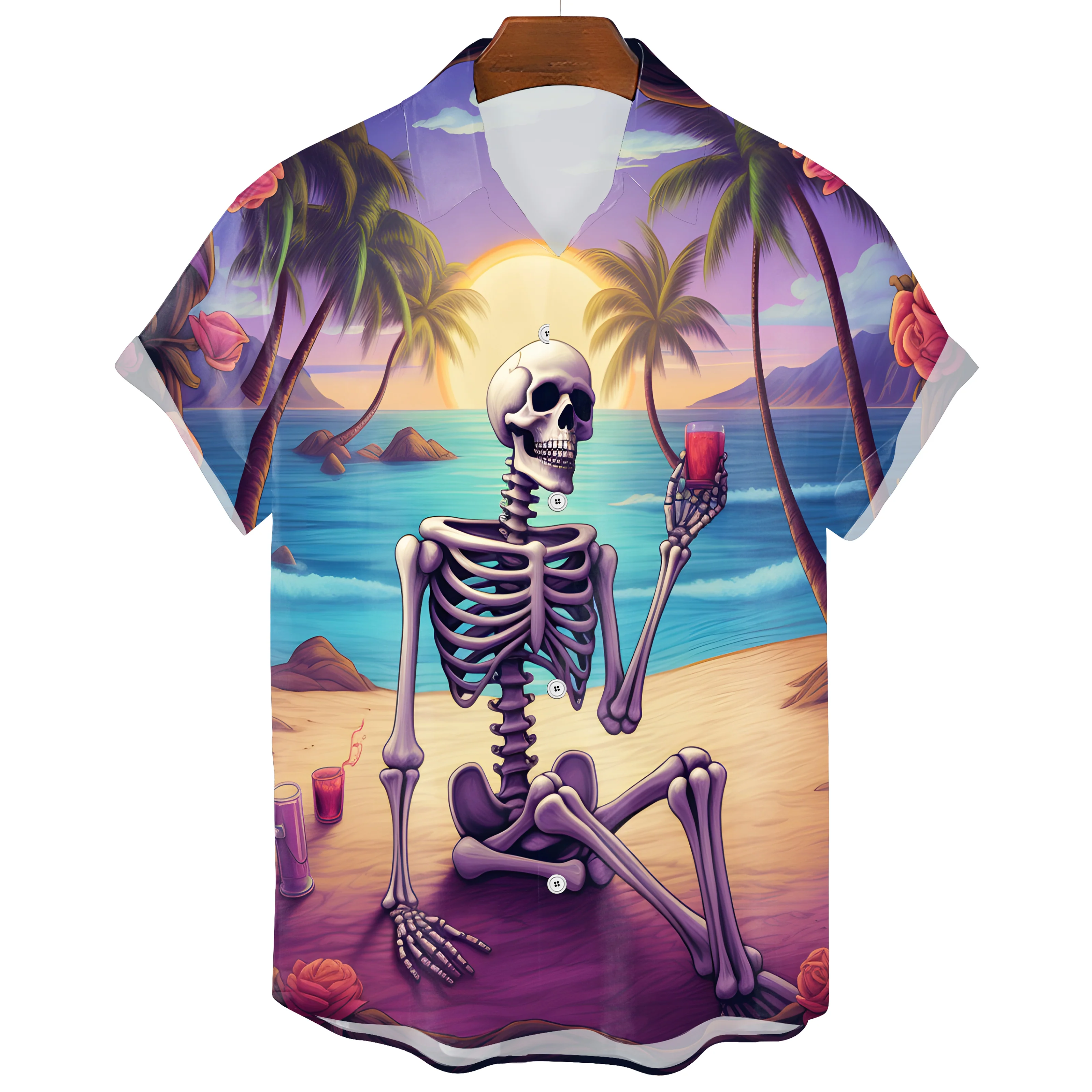 Hawaiian Skull T-Shirt - Image 4