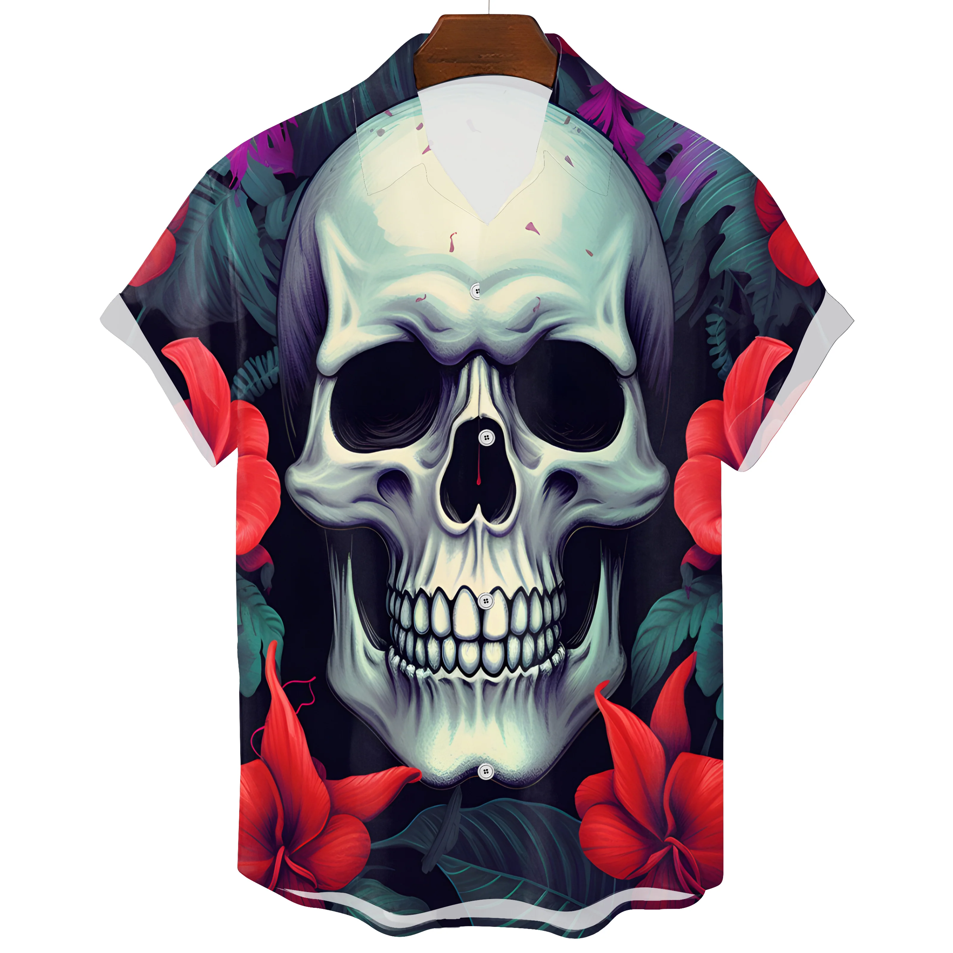 Hawaiian Skull T-Shirt - Image 2