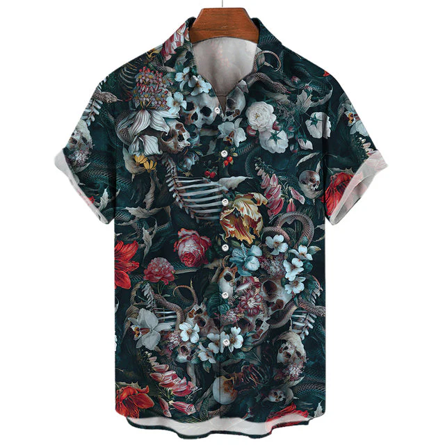 Hawaiian Skull T-Shirt - Image 3