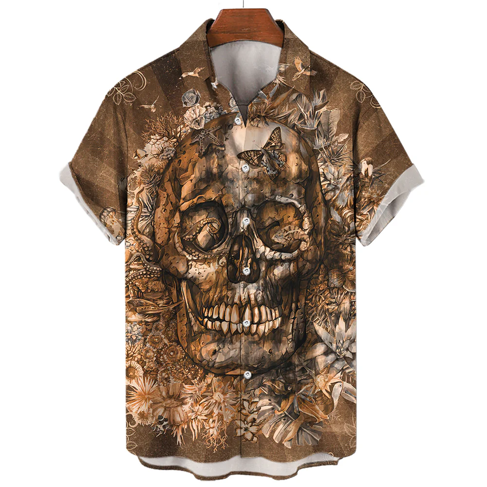 Hawaiian Skull T-Shirt - Image 4