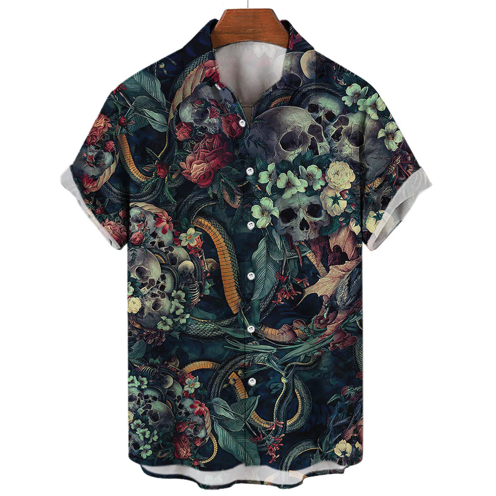 Hawaiian Skull T-Shirt - Image 4
