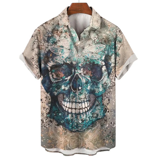 Hawaiian Skull T-Shirt - Image 3
