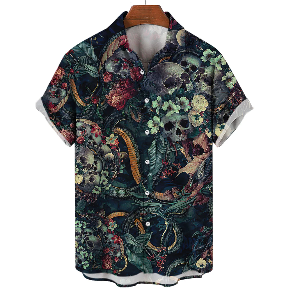 Hawaiian Skull T-Shirt - Image 4