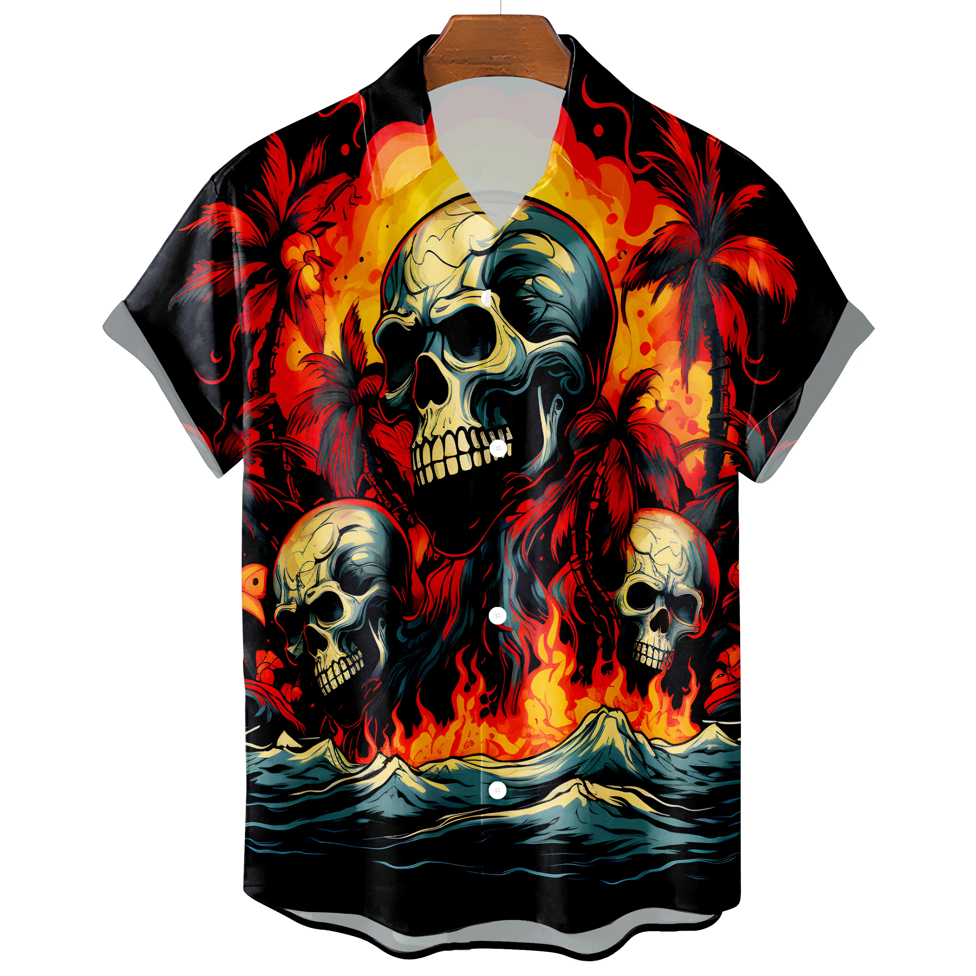 Hawaiian Skull T-Shirt - Image 2