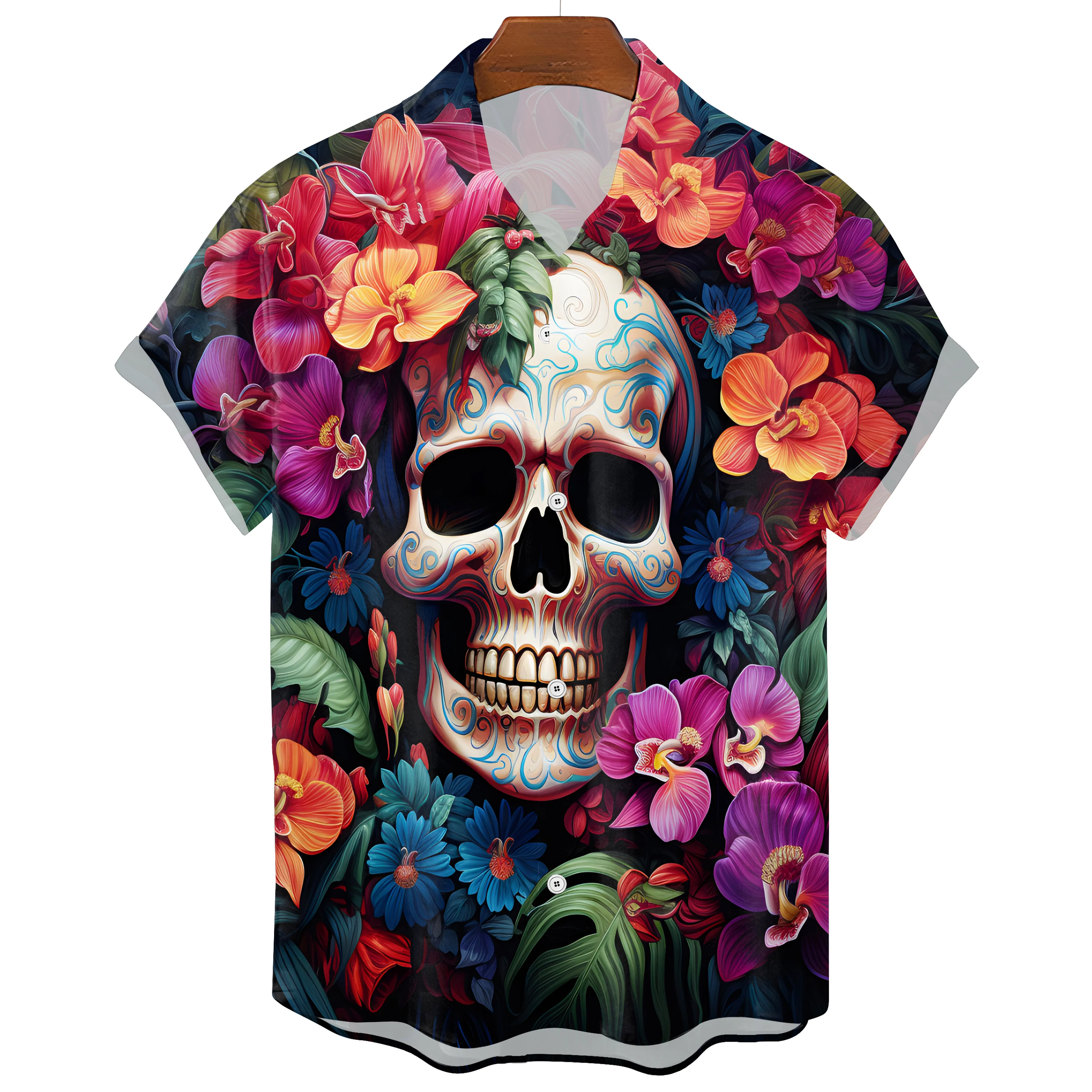 Hawaiian Skull T-Shirt - Image 3