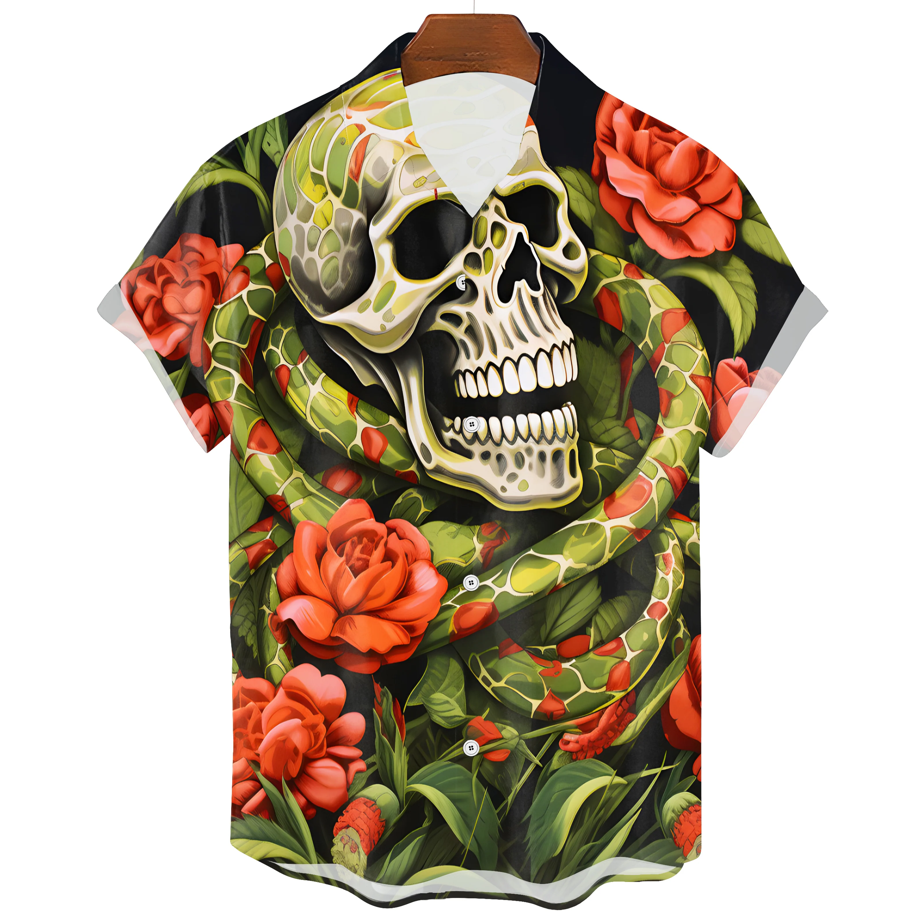 Hawaiian Skull T-Shirt - Image 2