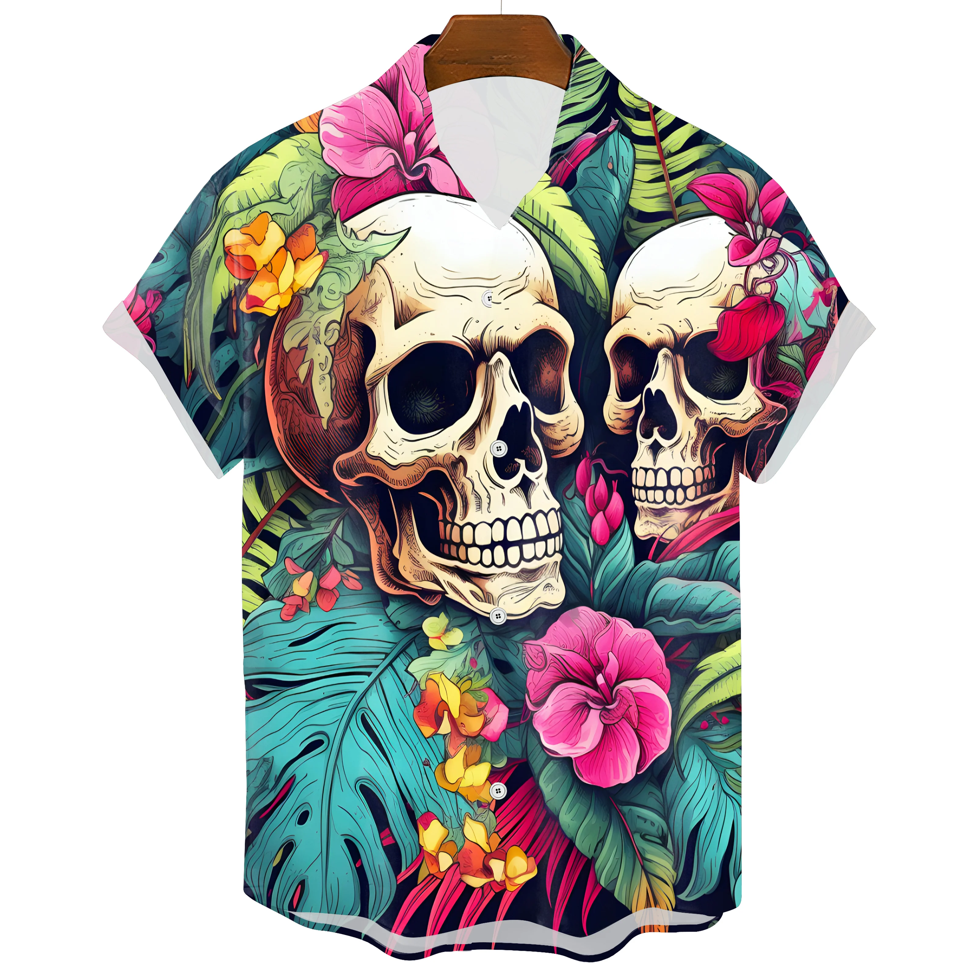 Hawaiian Skull T-Shirt - Image 2