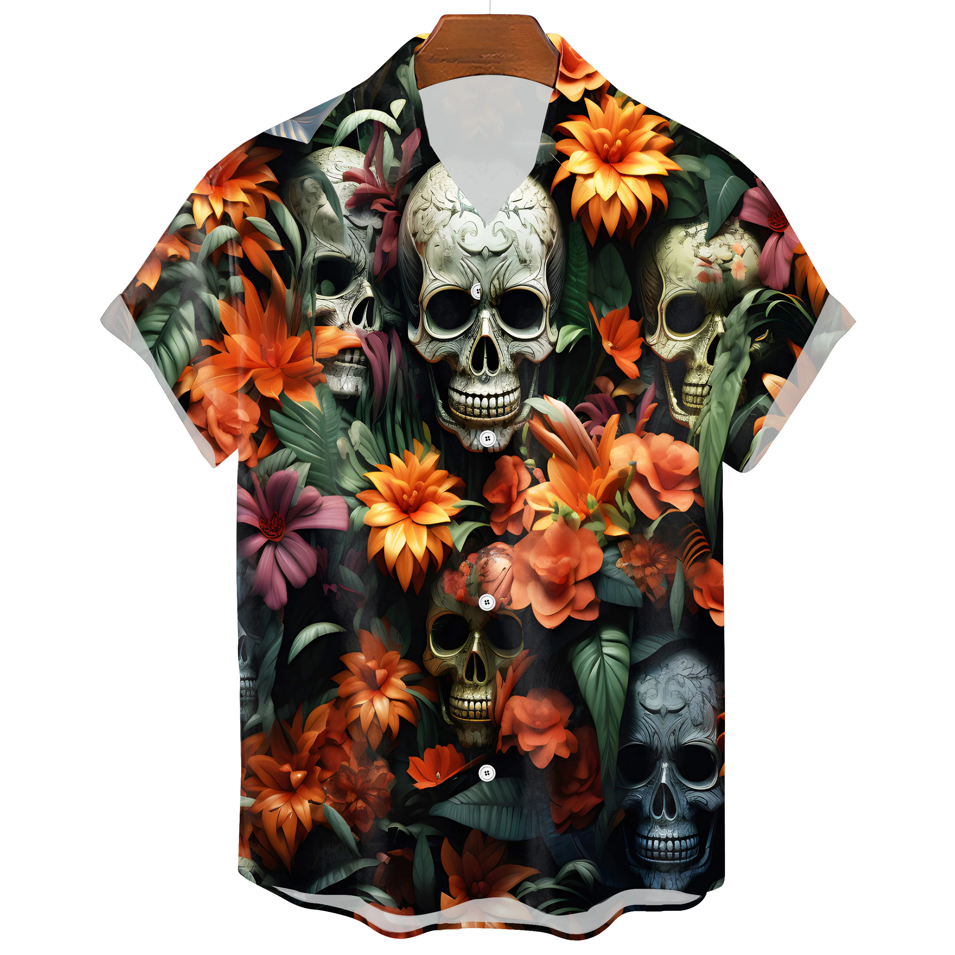Hawaiian Skull T-Shirt - Image 3