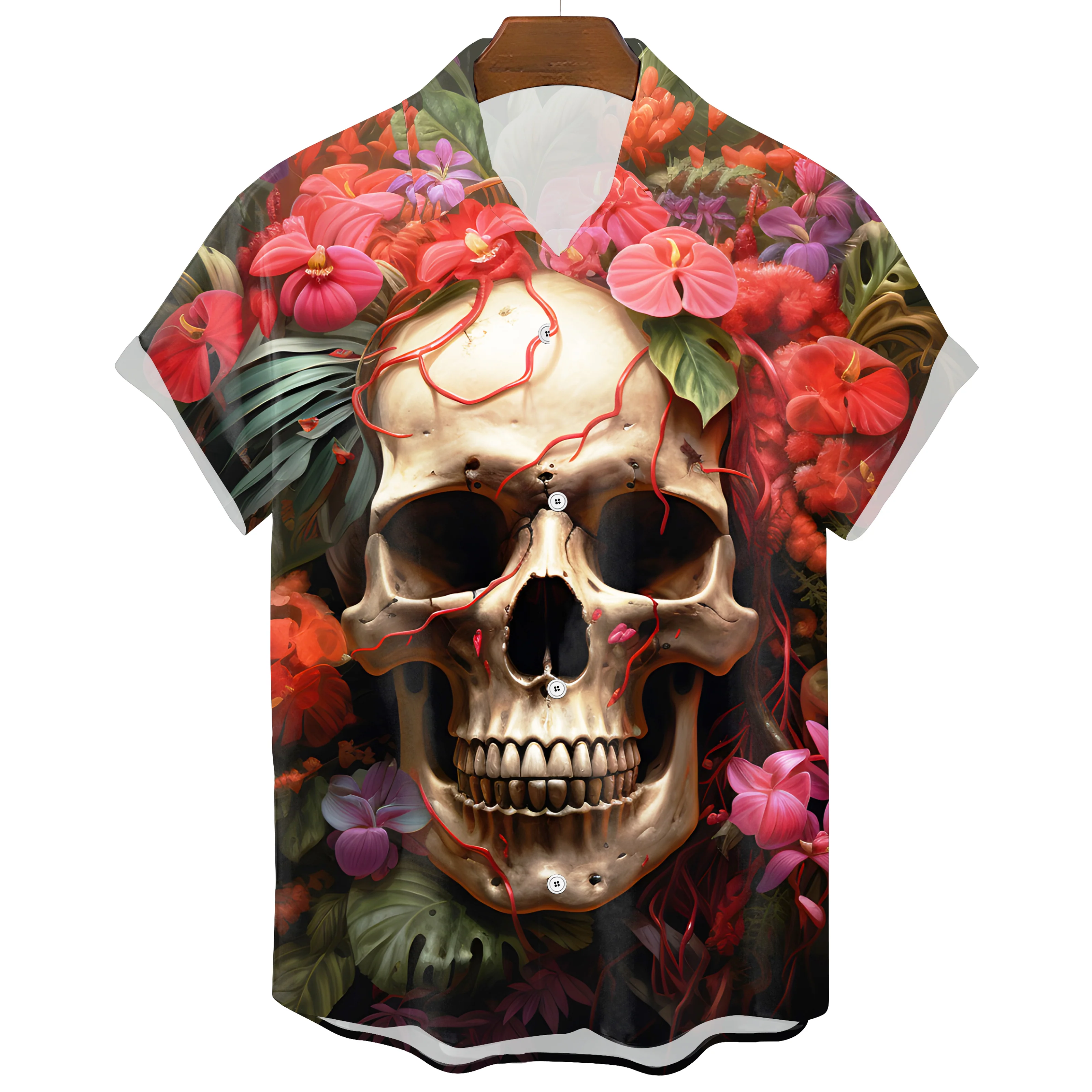 Hawaiian Skull T-Shirt - Image 4