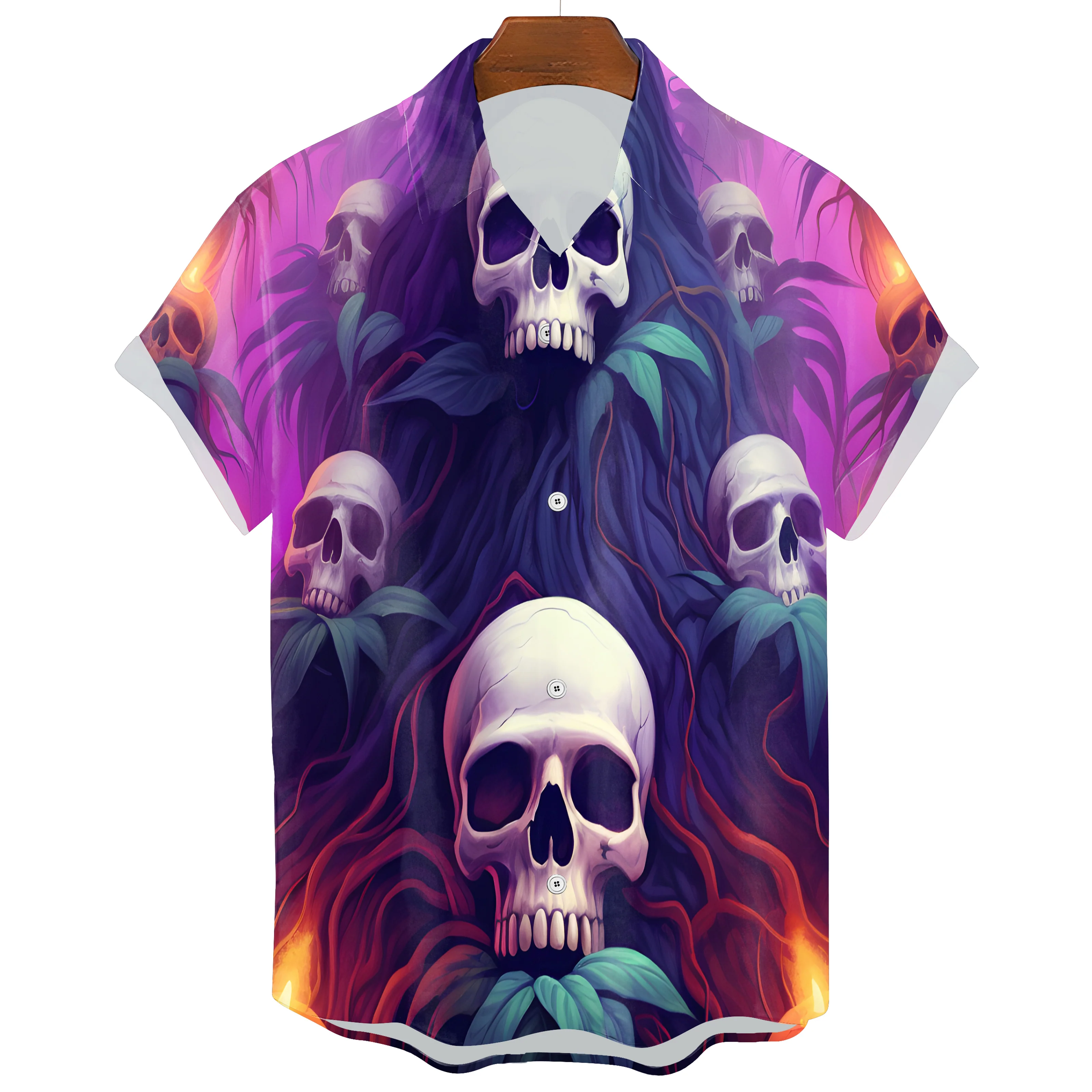 Hawaiian Skull T-Shirt - Image 3