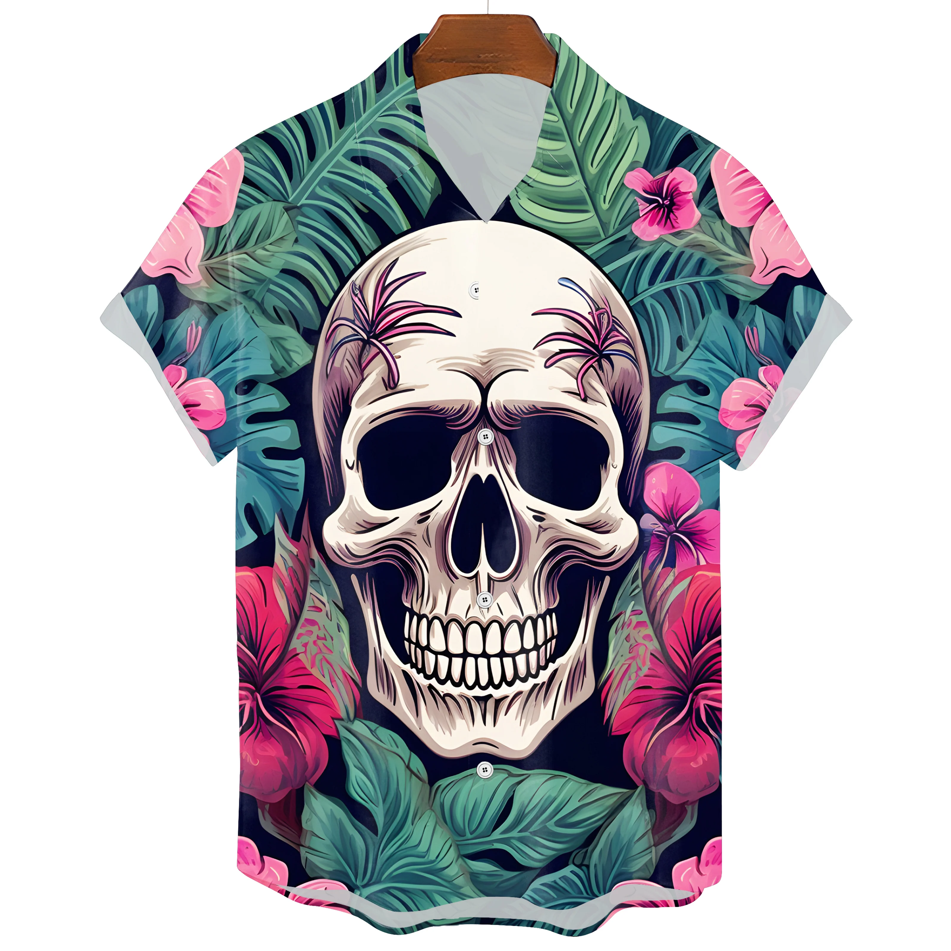 Hawaiian Skull T-Shirt - Image 4