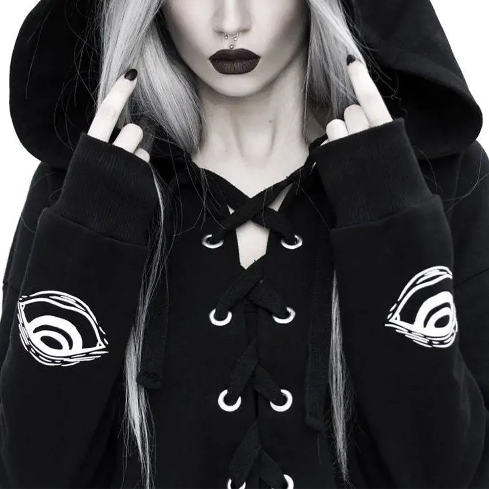 Hooded Gothic Sweatshirt - Image 3