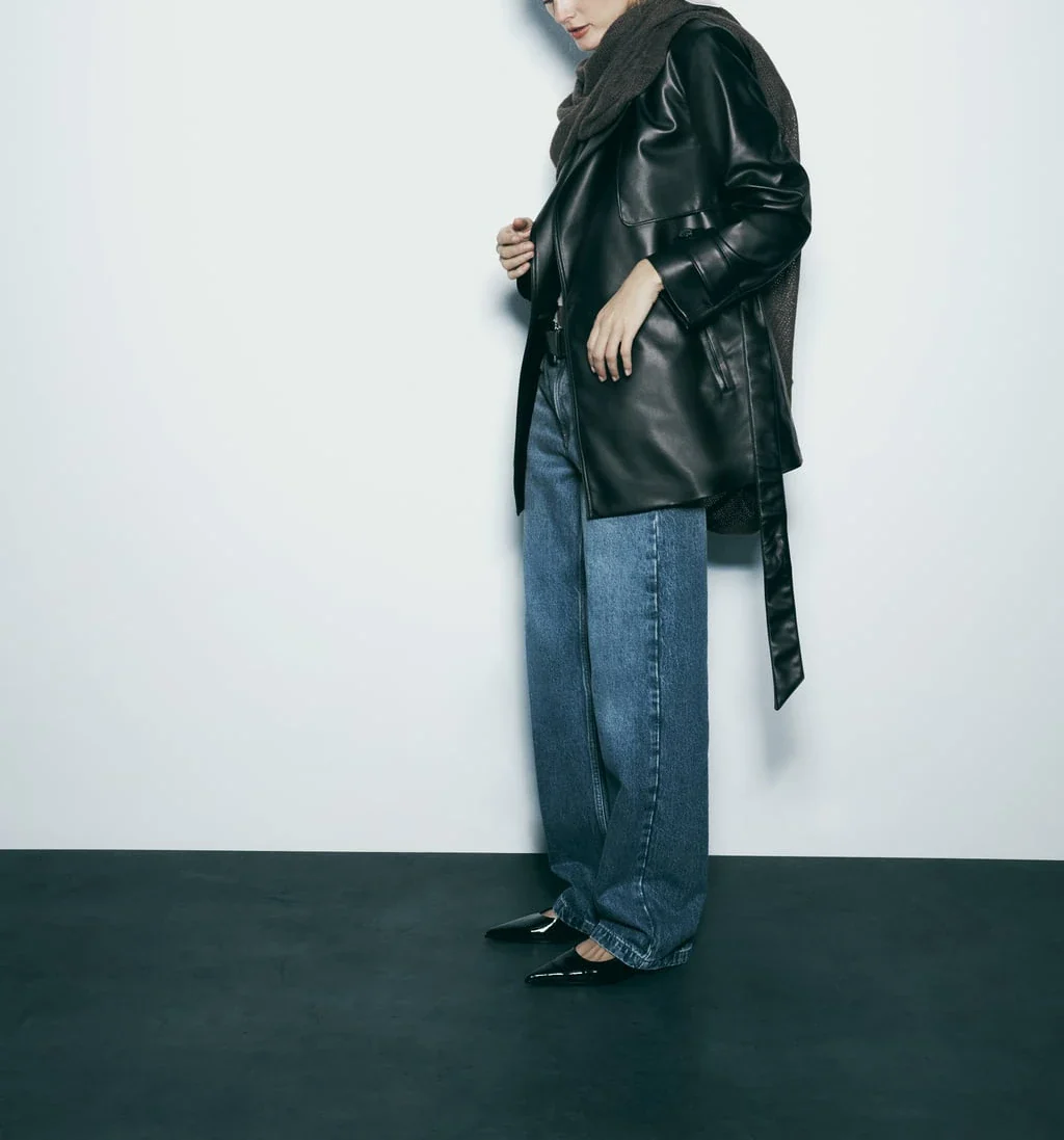 Leather Trench Coat - Image 3