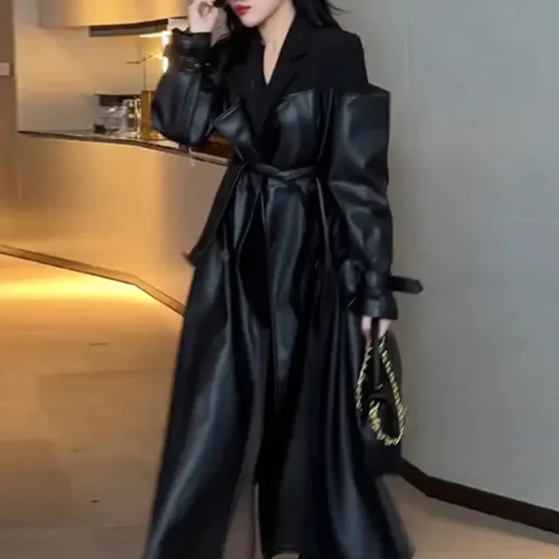 Leather Trench Coat - Image 2