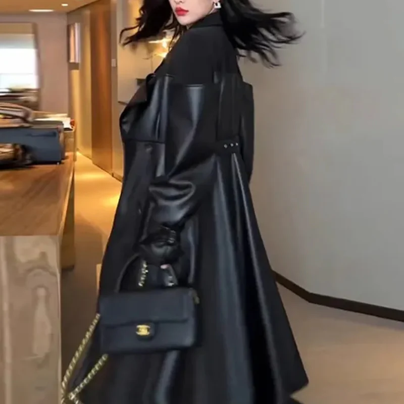 Leather Trench Coat - Image 3