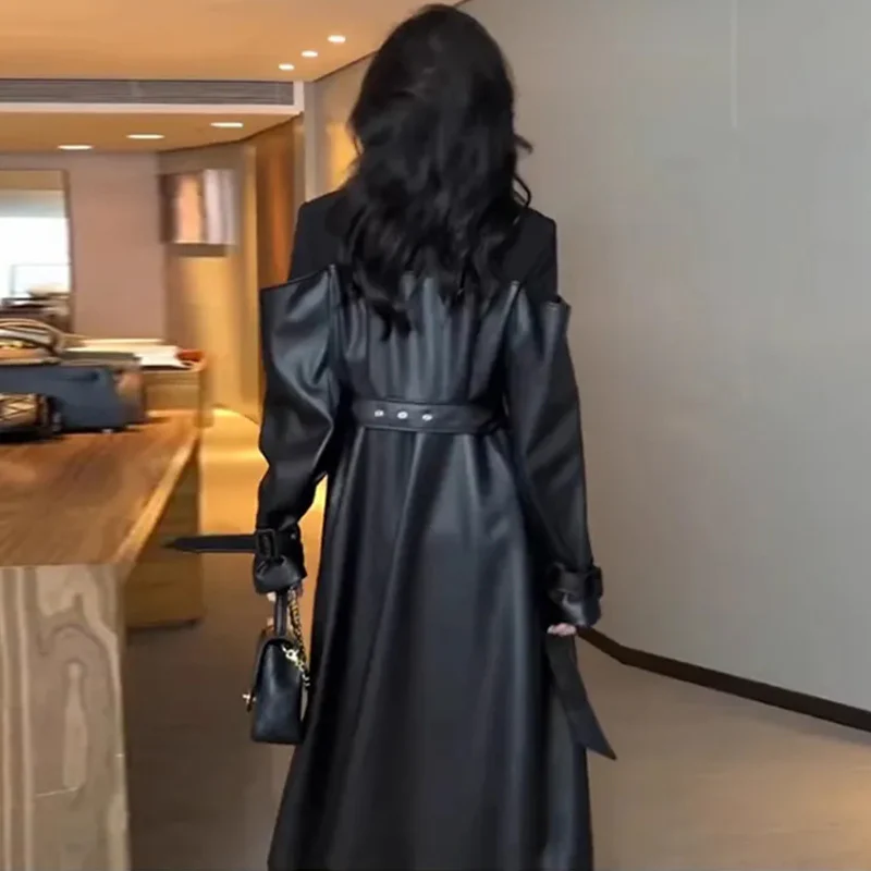 Leather Trench Coat - Image 4