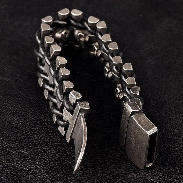 Stainless Steel Skull Bracelet - Image 2