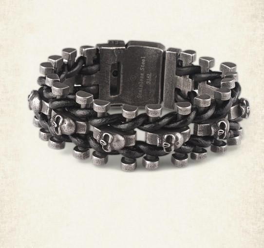 Stainless Steel Skull Bracelet - Image 5