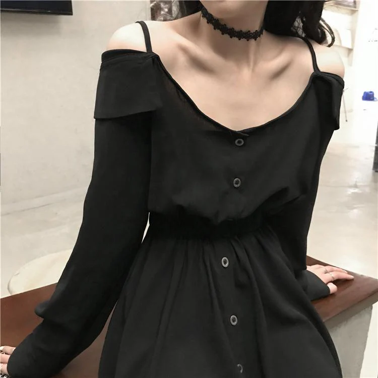 Long Sleeve Collar Dress - Image 4