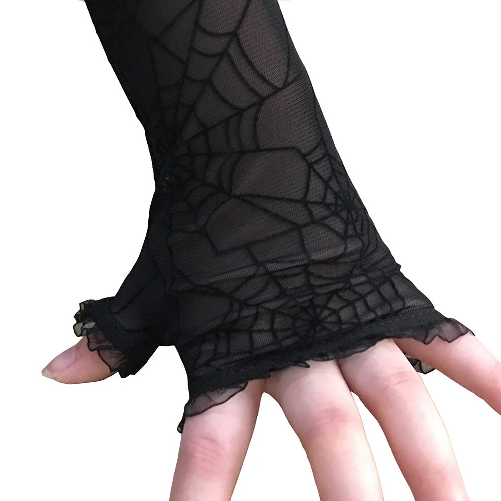 Long Spider Web Gloves - Image 5