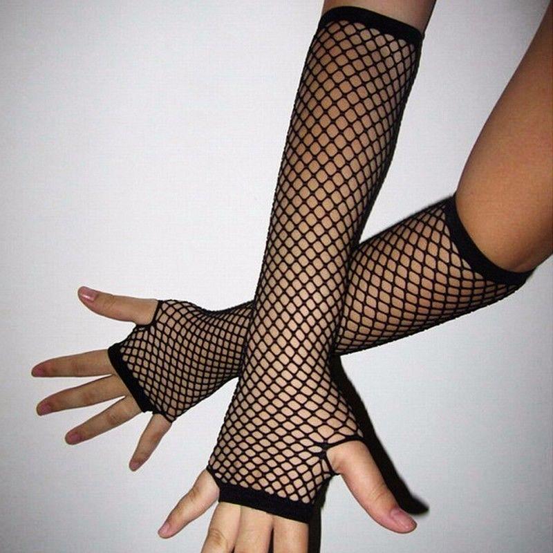 Gothic Fishnet Gloves - Image 5