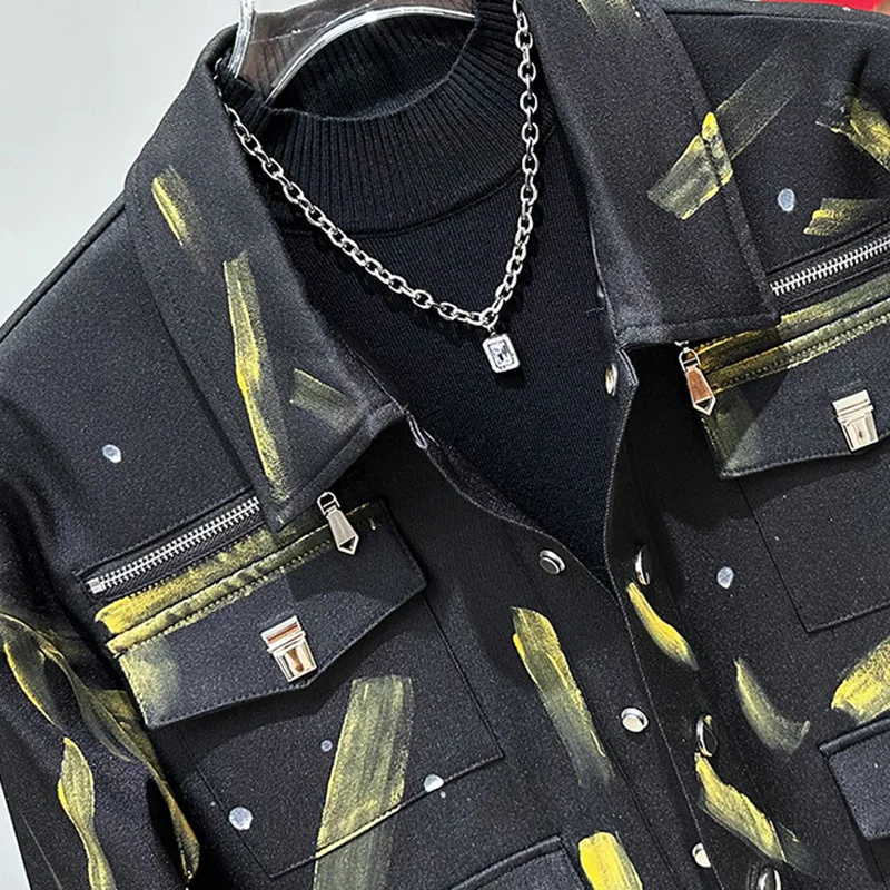 Men's Casual Jacket Black - Image 2