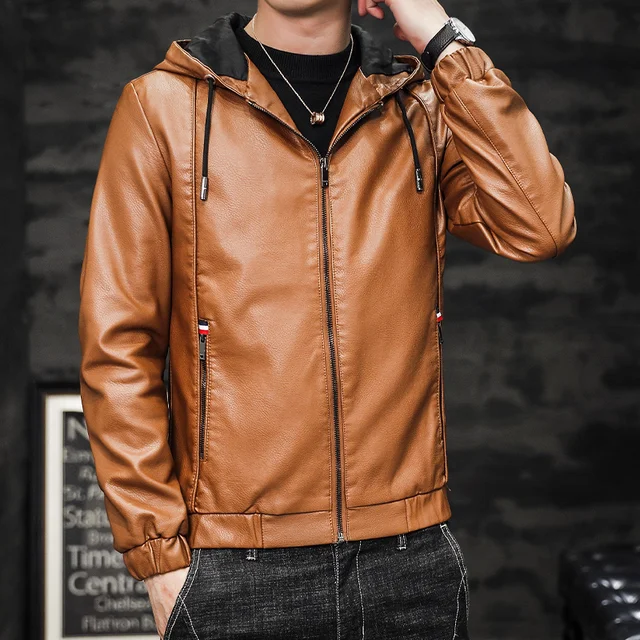 Men's Faux Leather Jacket - Image 3