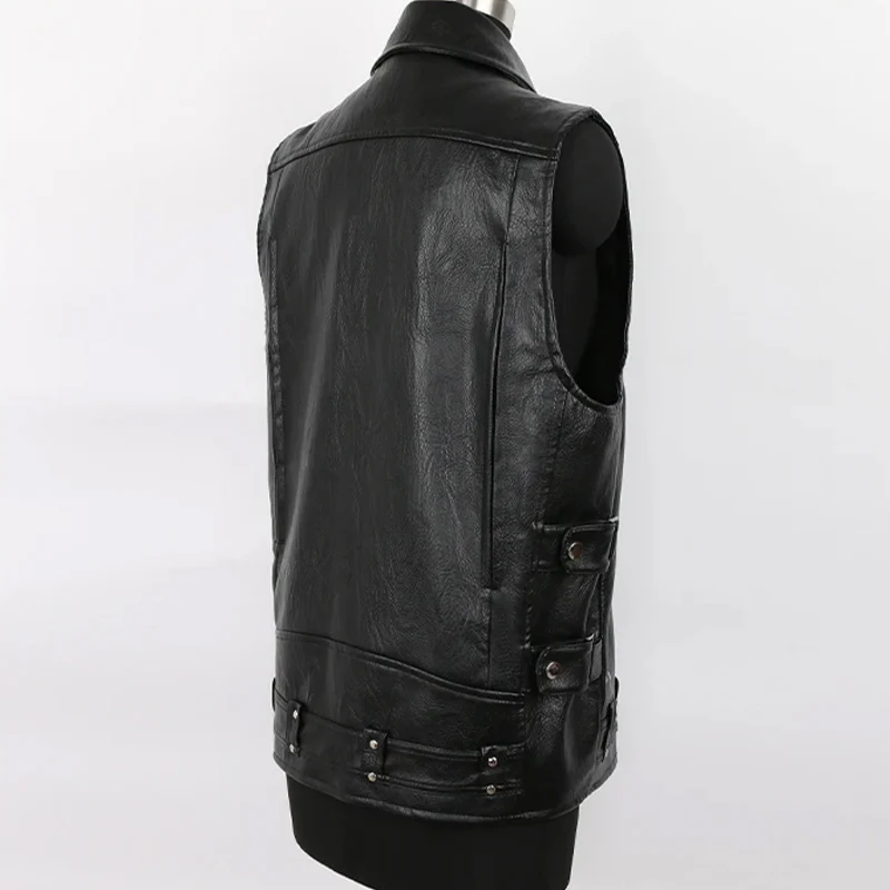 Men's Faux Leather Vest - Image 3