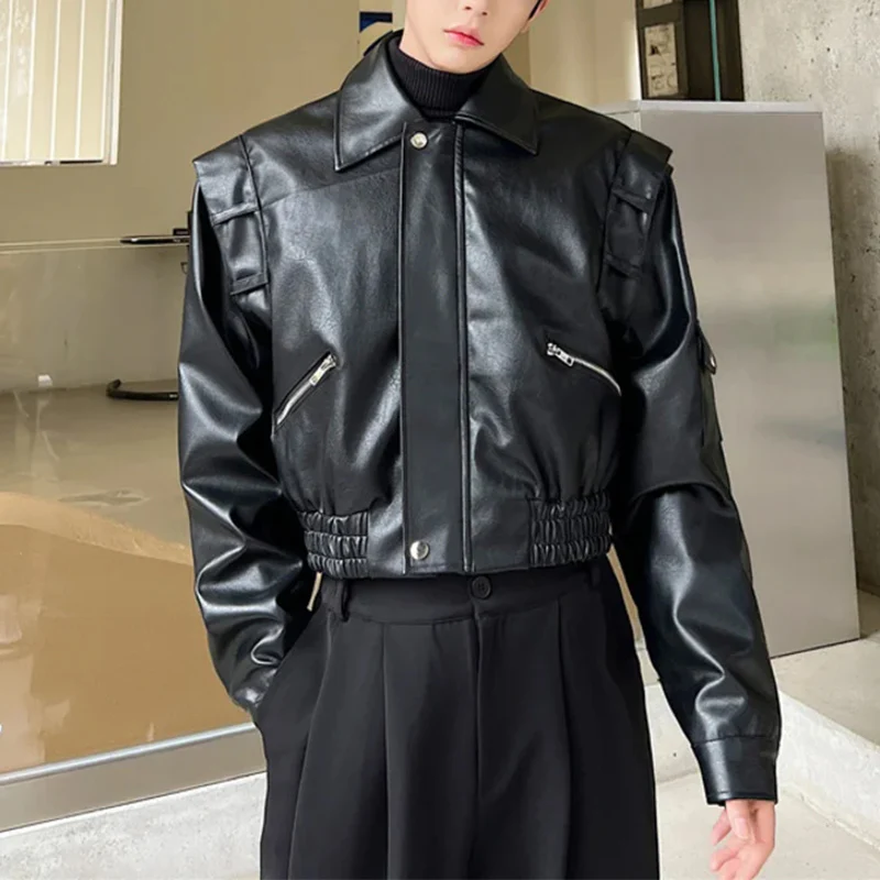 Men's Motorcycle Leather Jacket - Image 2