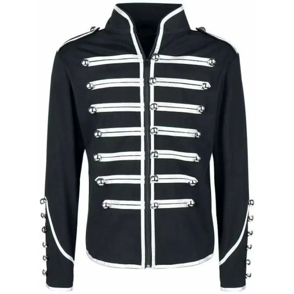 Men's Retro Gothic Jacket Black - Image 2