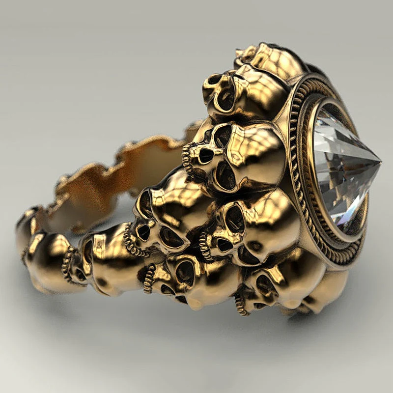 Men's Retro Skull Ring - Image 2
