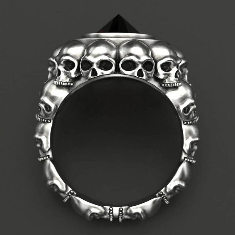 Men's Retro Skull Ring - Image 3