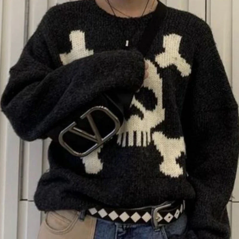 Men's Skull Sweater Black - Image 2