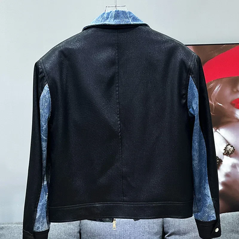 Men's Trendy Denim Jacket Blue - Image 3