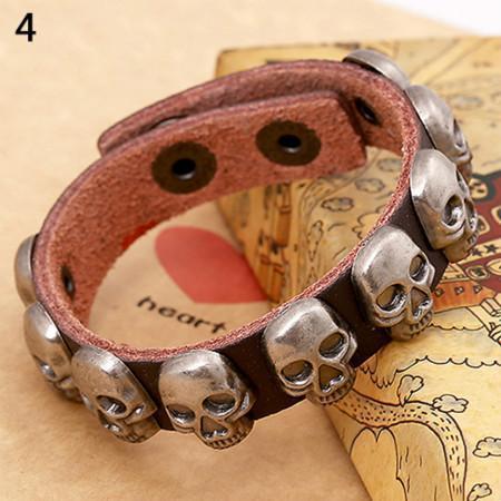 Leather Skull Bracelet - Image 4