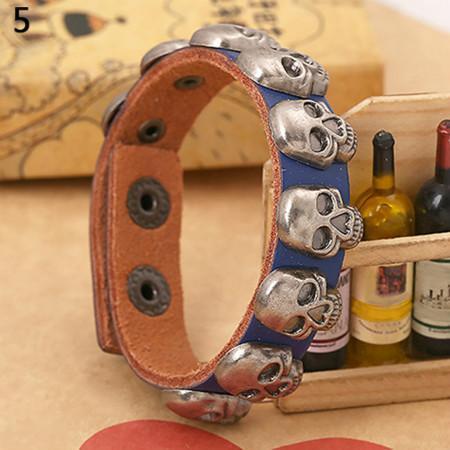 Leather Skull Bracelet - Image 5