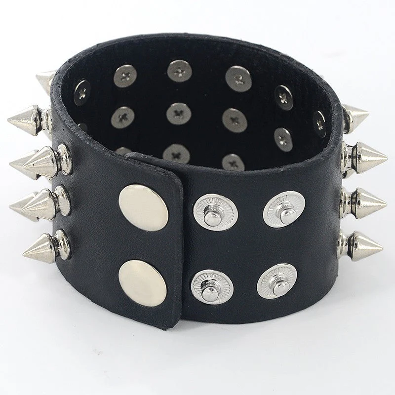 Metal Studded Wristband - Image 5