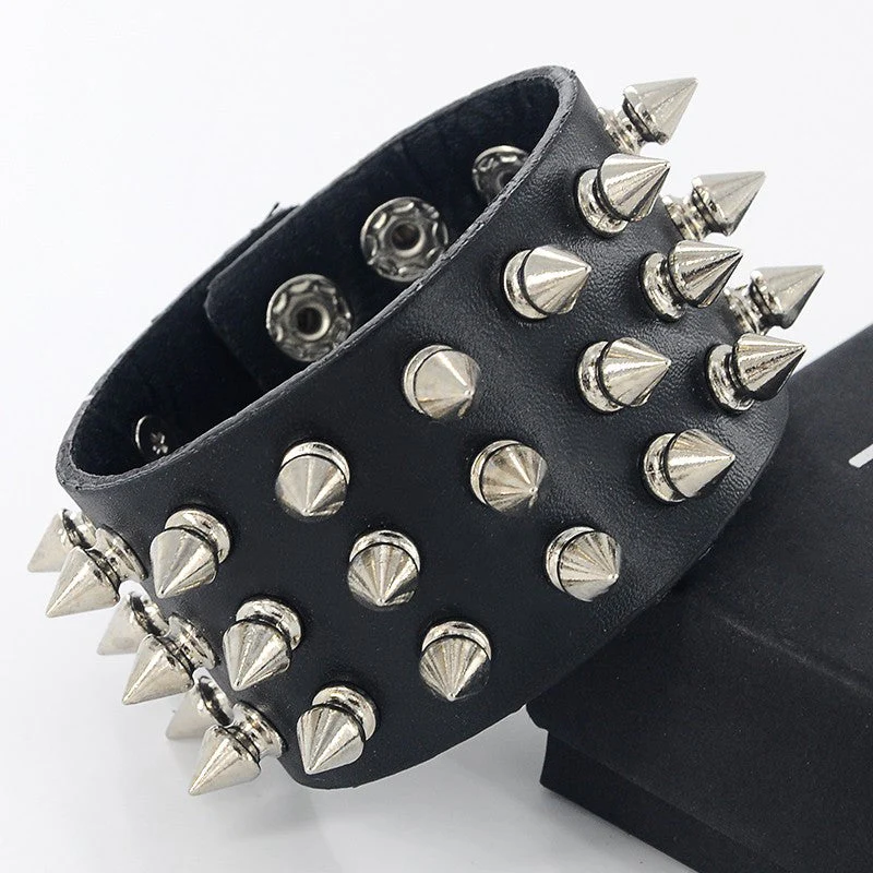 Metal Studded Wristband - Image 6