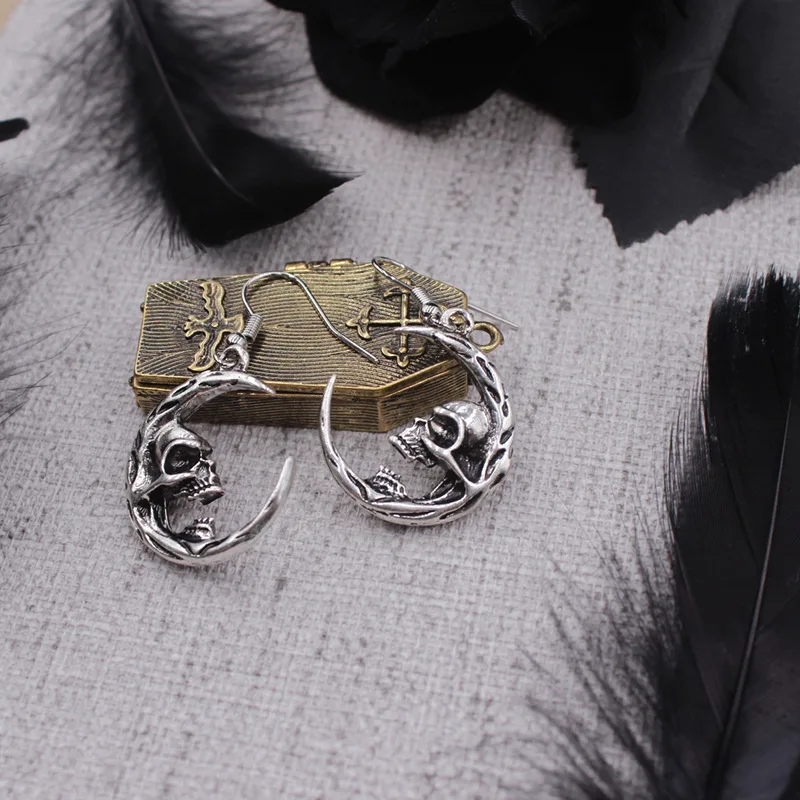 Moon Skull Earrings - Image 3