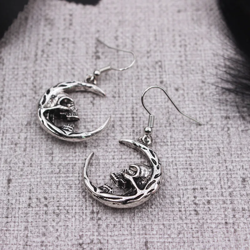 Moon Skull Earrings - Image 4