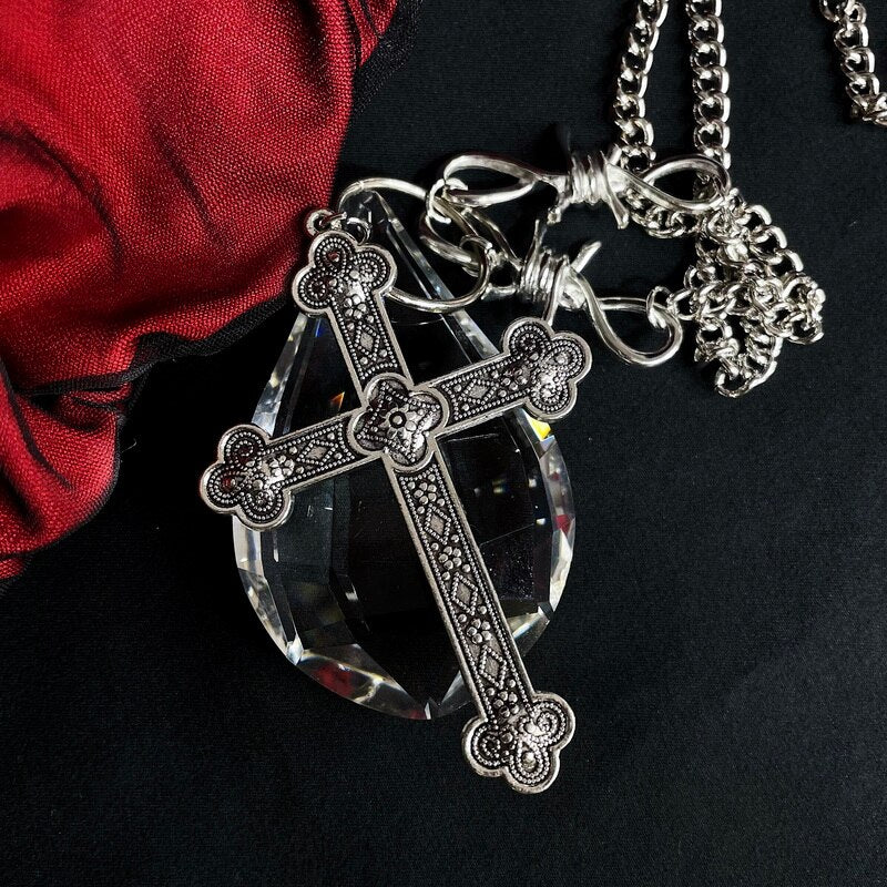 Pearl-Cross Necklace Set - Image 3